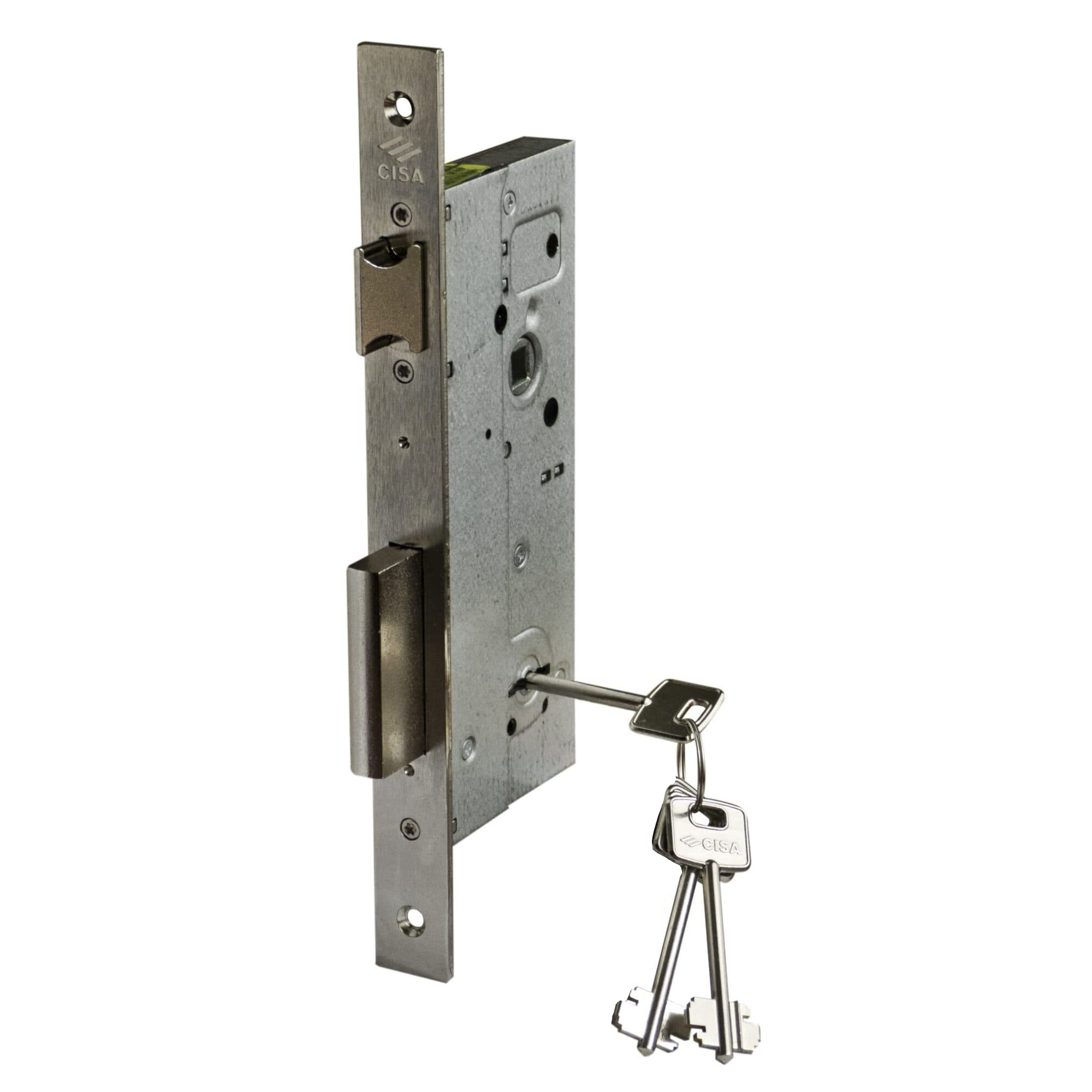 Cerradura Cisa de Embutir Doppia Mappa 45mm Seguridad Bancaria
