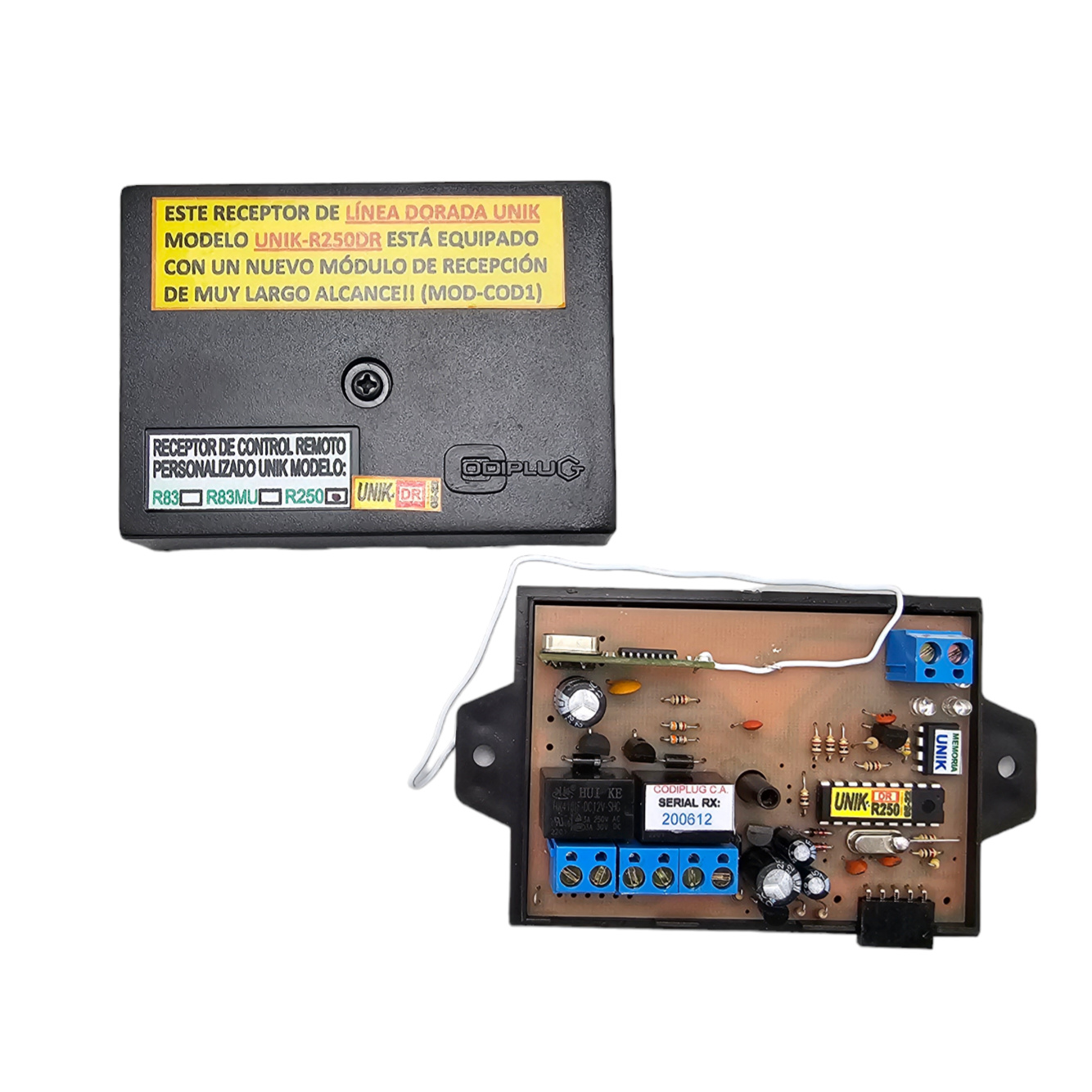 Tarjeta Receptora Codiplug Unik Linea Dorada