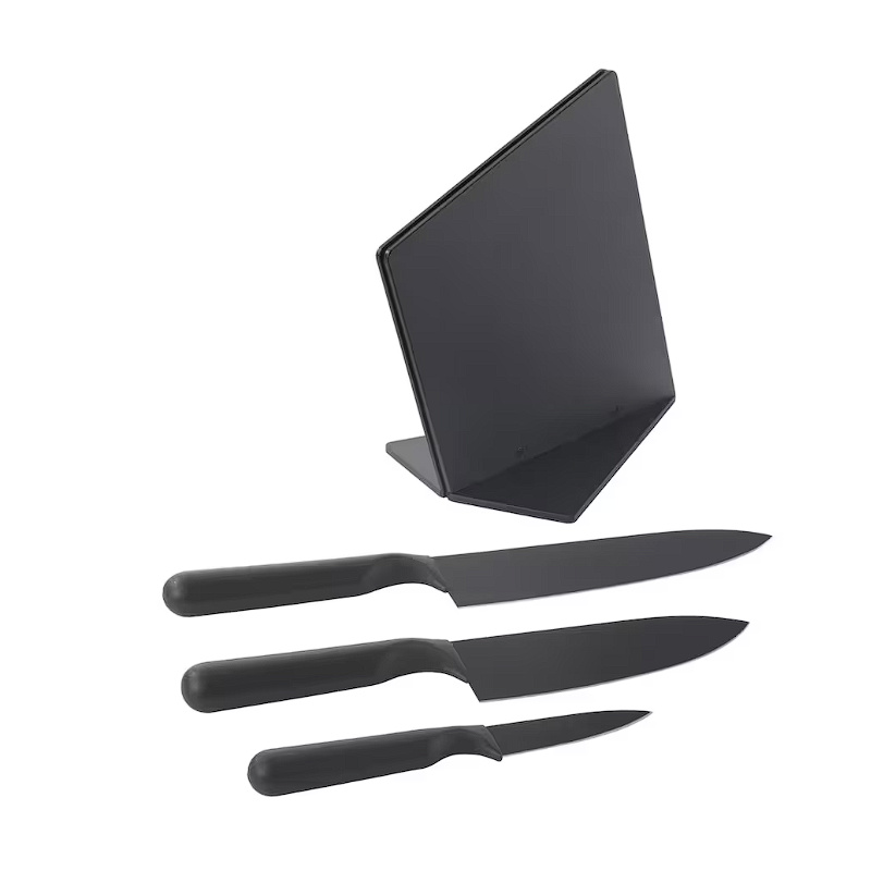 Kit de Cuchillos con Soporte de Plástico Ikea Jamfora