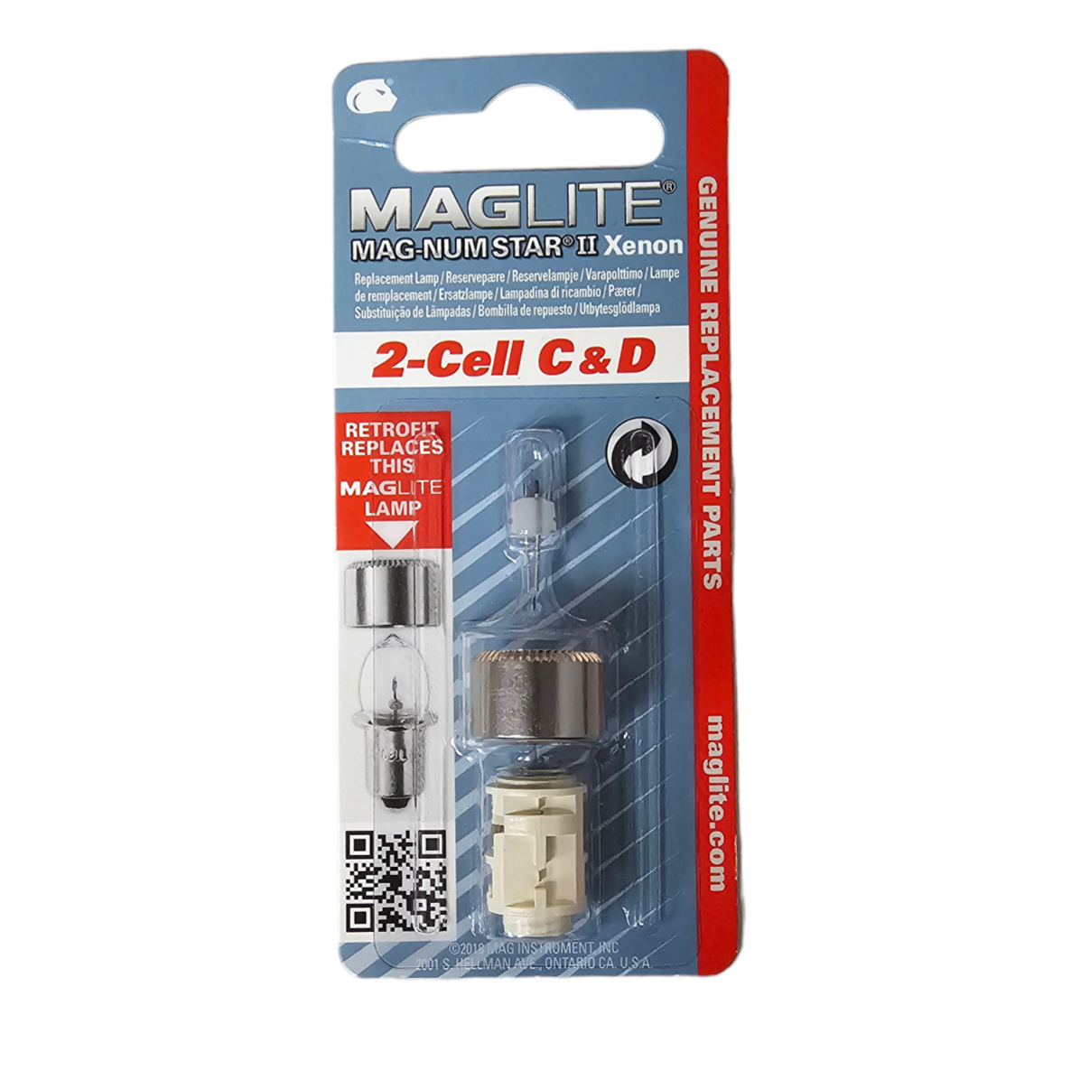 Bombillo de Repuesto para Linterna Maglite 2-Cell C & D