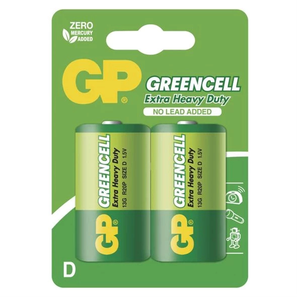 Bateria GP Greencell Tipo D 1.5V
