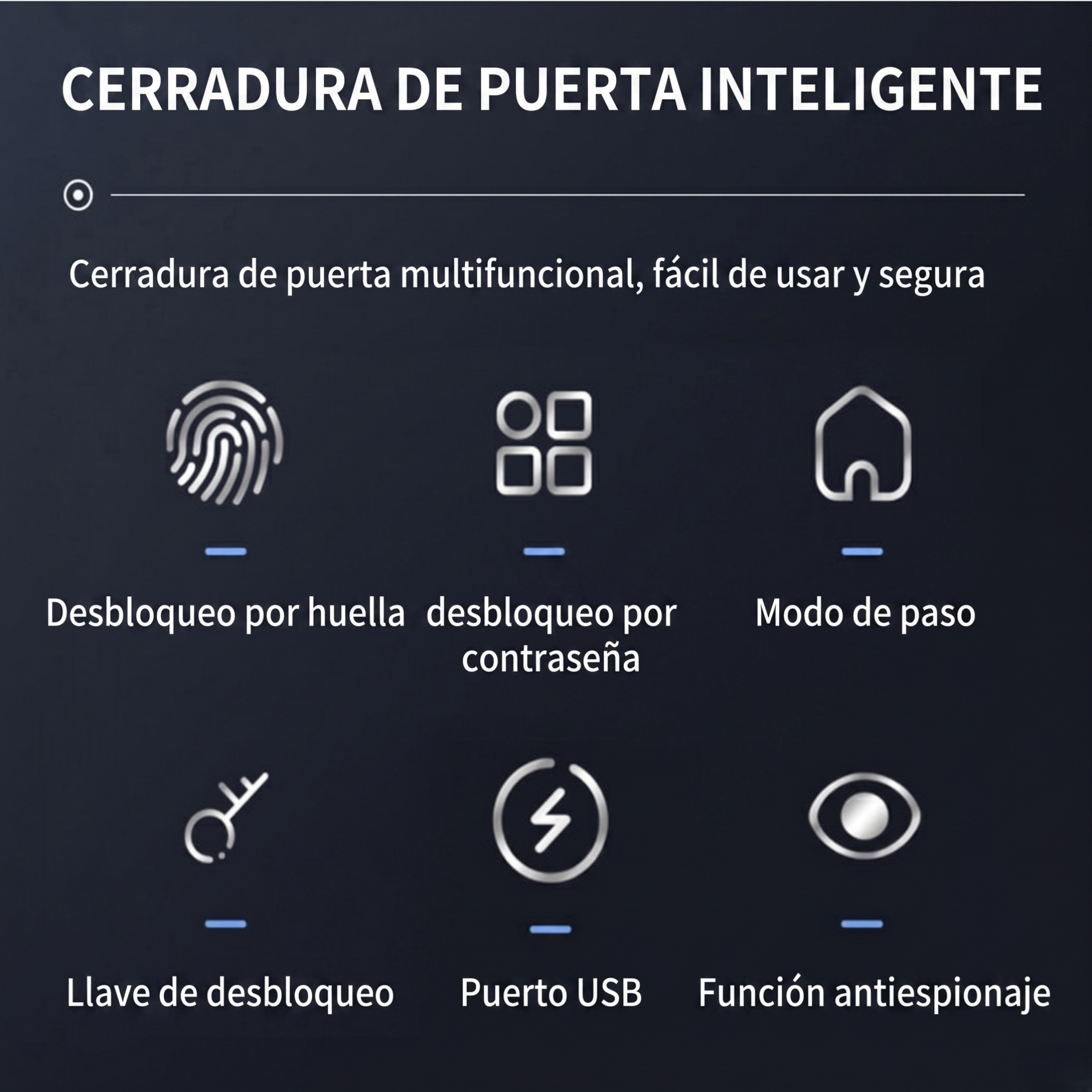 Cerradura Electronica Locstar Tipo Manilla C78-C con Huella Dactilar, Bluetooth y RFID