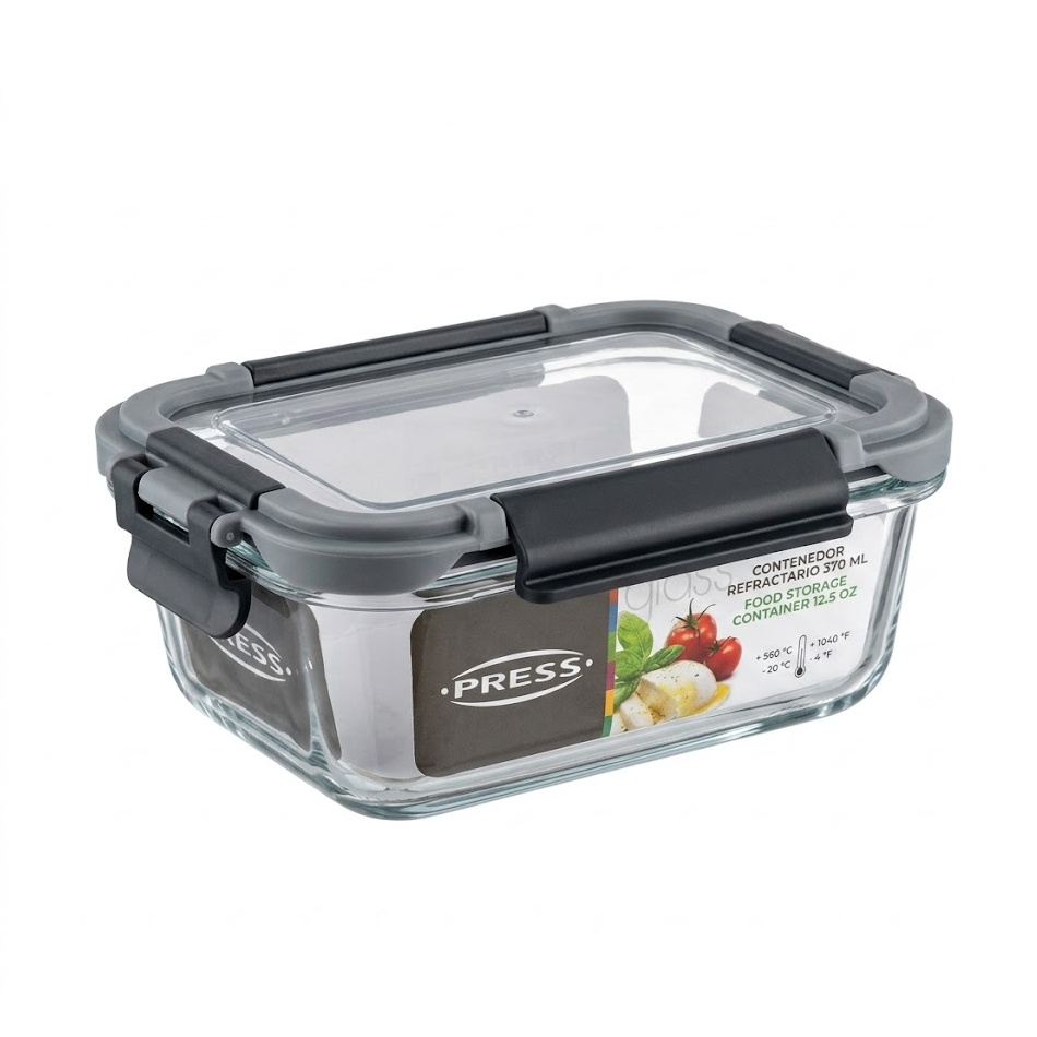 Envase Press de Vidrio Hermetico 370ml