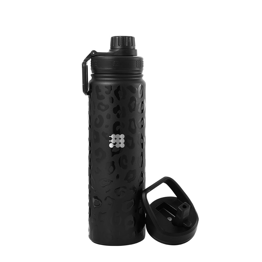 Envase Termico Cubitt Hydro Bottle Black Cheetah Negro 24oz.709ml