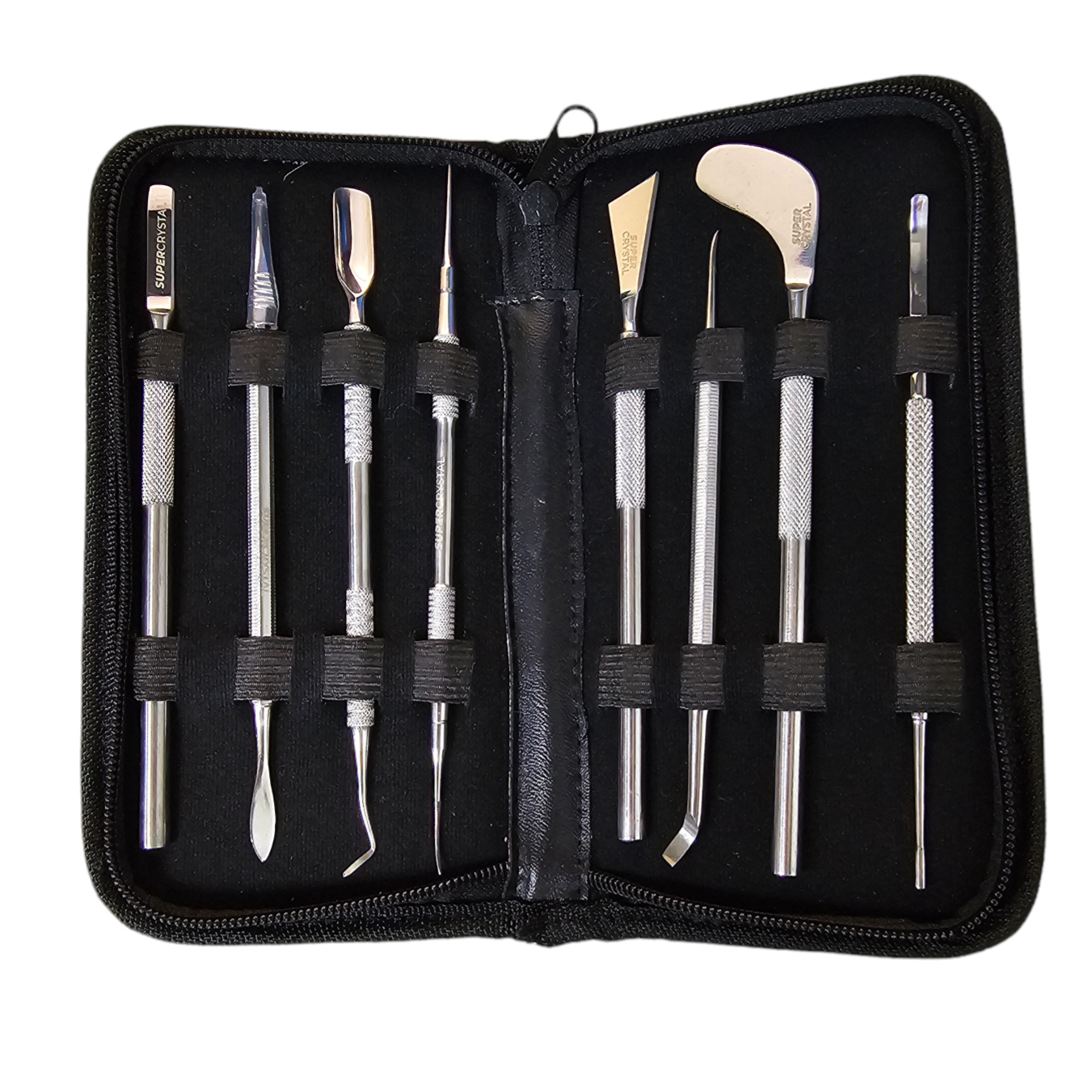 Estuche Super Crystal de Quiropedia Profesional de 8 Repujadores
