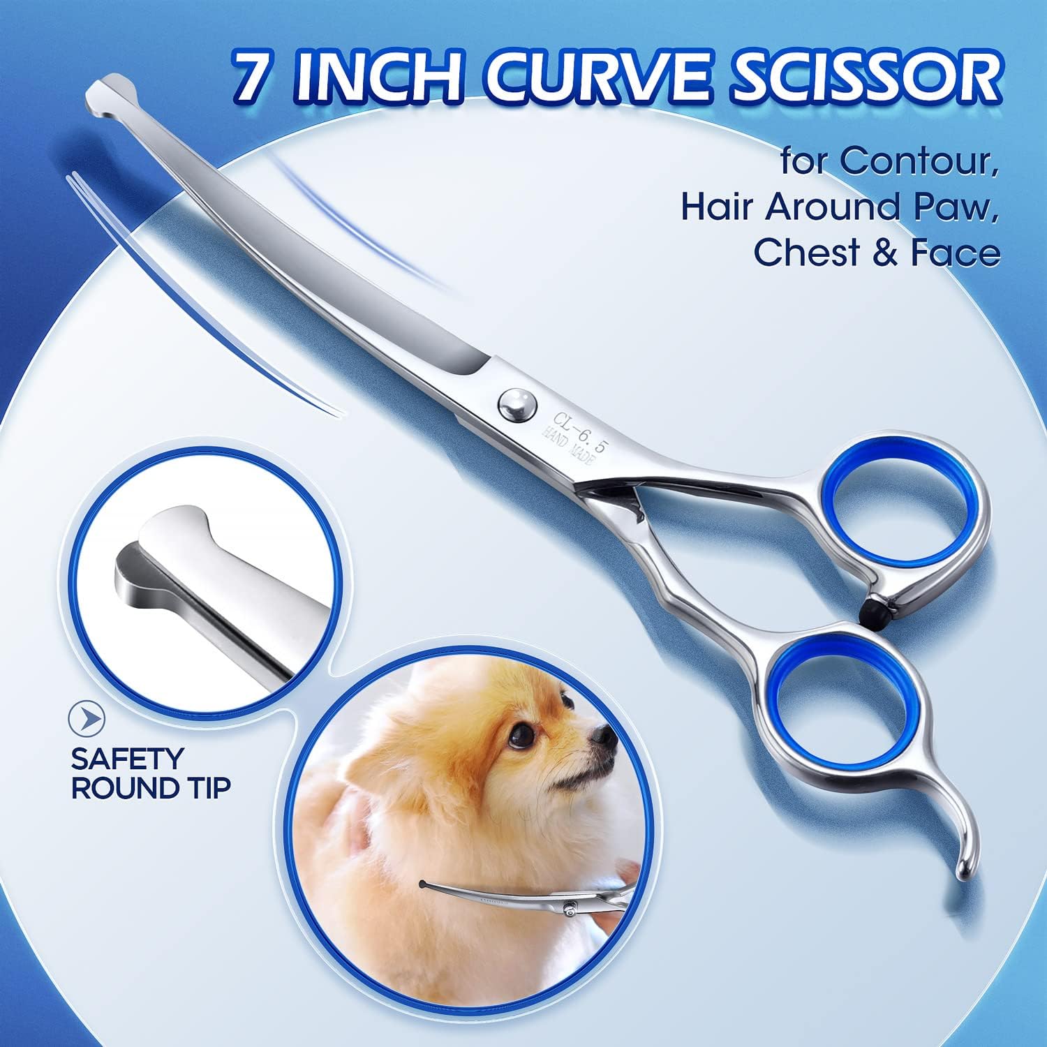 Kit de Tijeras Gimars para Peluqueria Canina y Mascotas