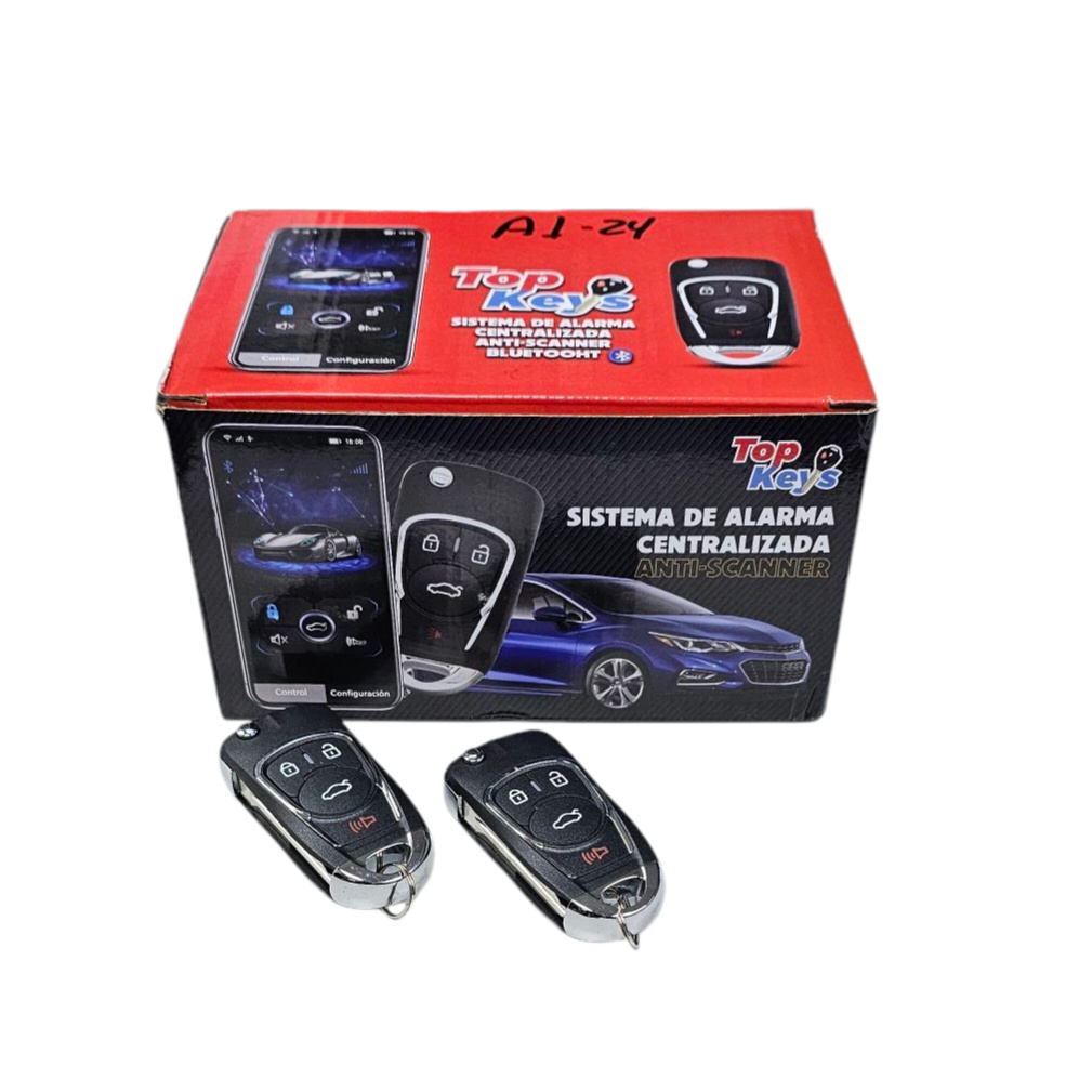 Alarma TopKeys Bluetooth con 2 Llaves Navaja con Control Integrado AL-24