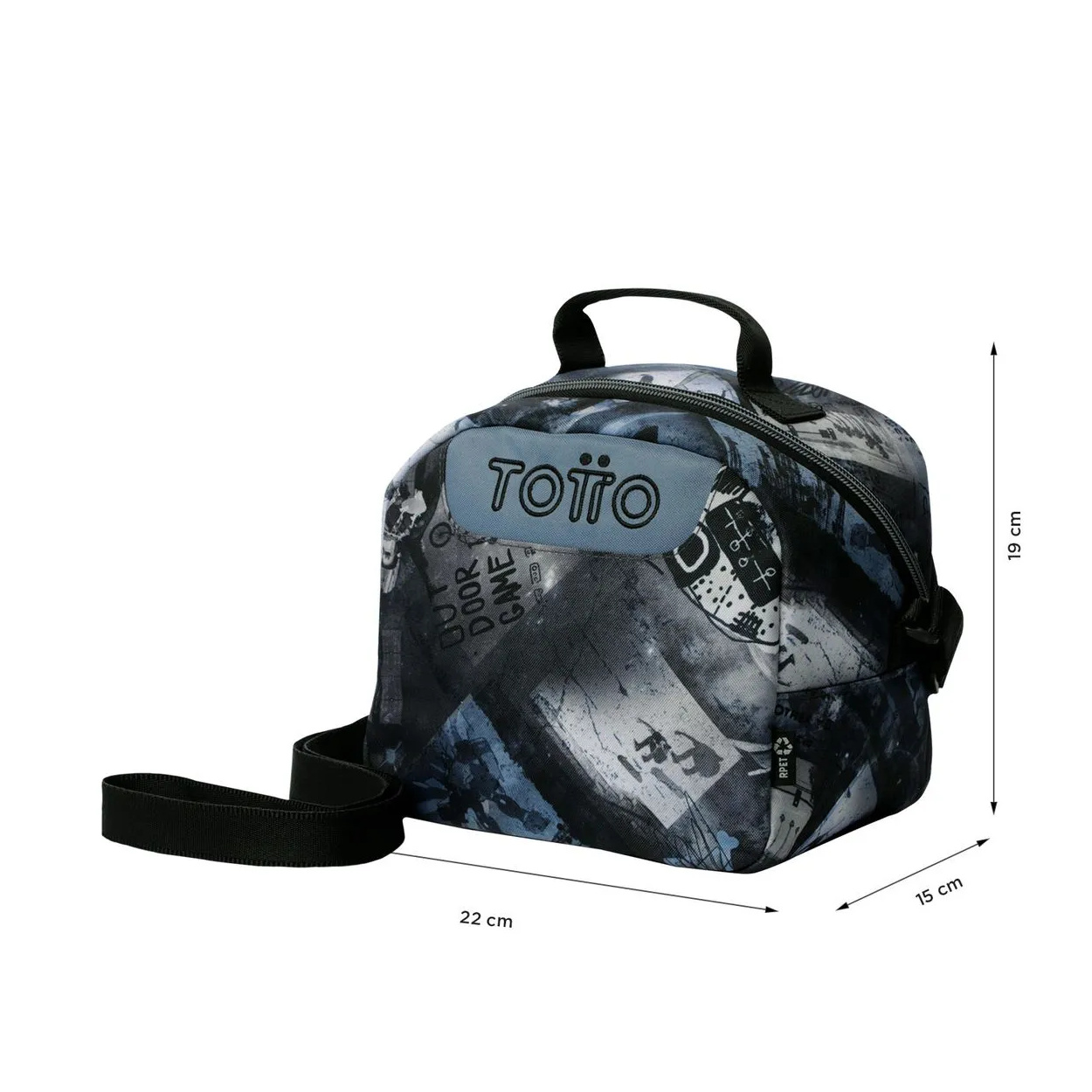 Lonchera Totto Borrador Gris