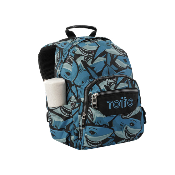 Mochila Totto Tempera Kids - Tiburones