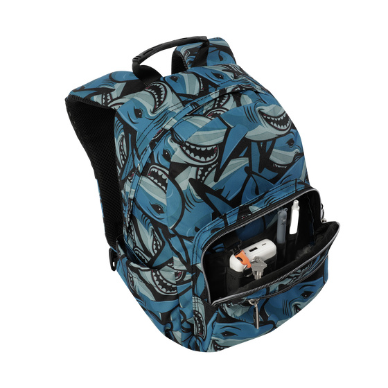 Mochila Totto Tempera Kids - Tiburones