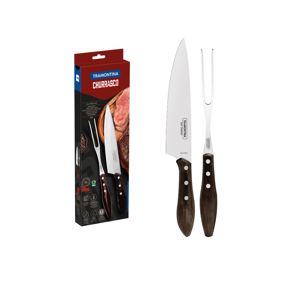 Set Parrillero Tramontina Linea Churrasco Trinchante
