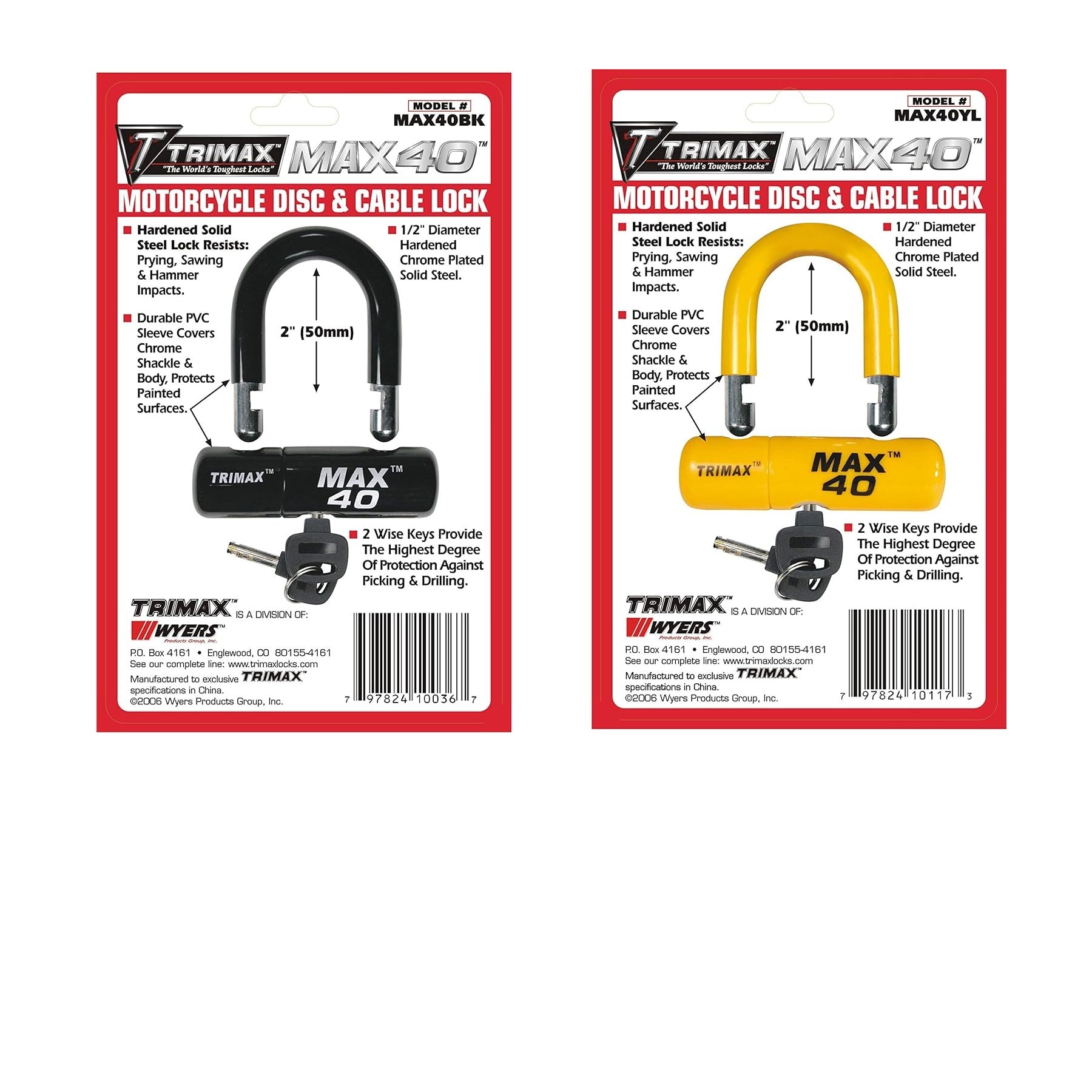 Candado Trimax MAX40BK para Motos