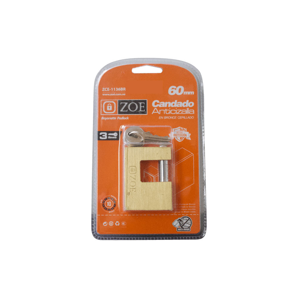 Candado Zoe Anticizalla 60mm