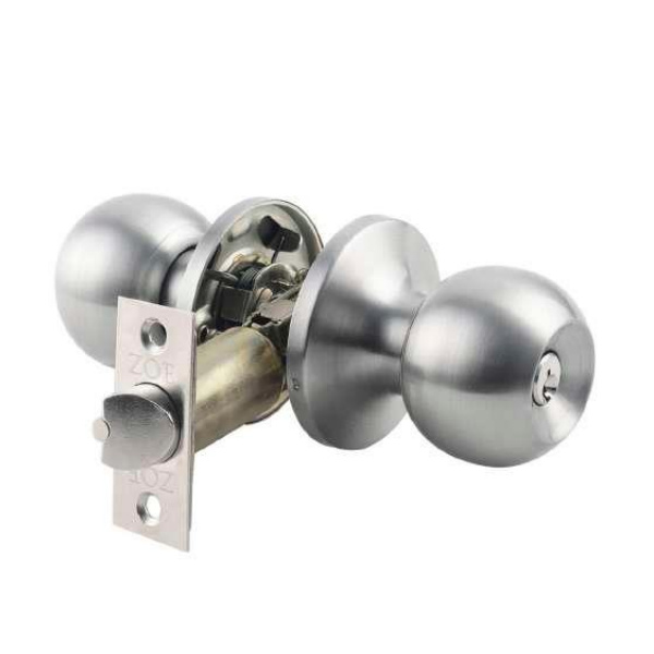 Cerradura Zoe Pomo para Habitación de Acero Inox